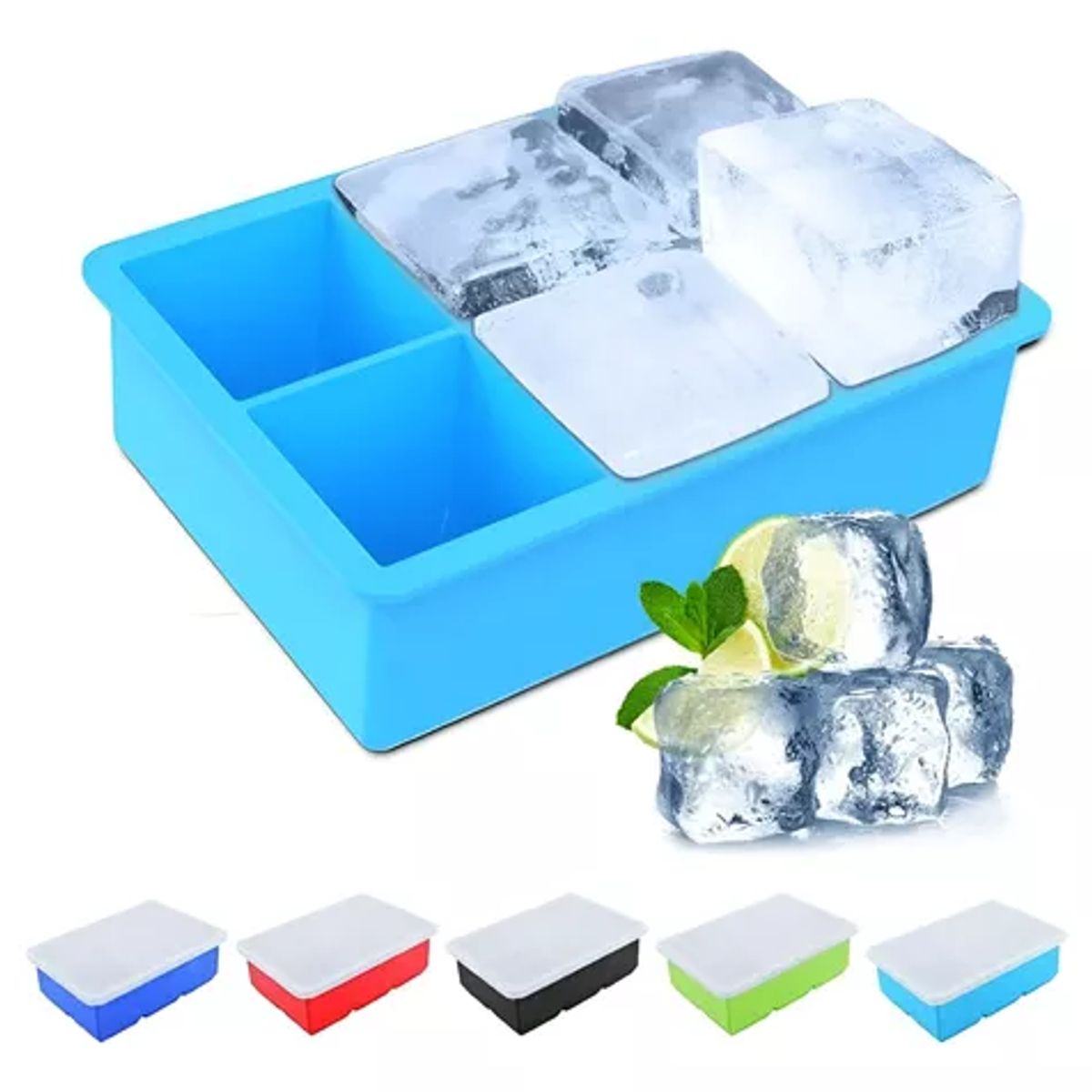 GENERICO - Cubetas Hielo Cubetera Cubetas Silicona Cubeta Ctapa 6cav
