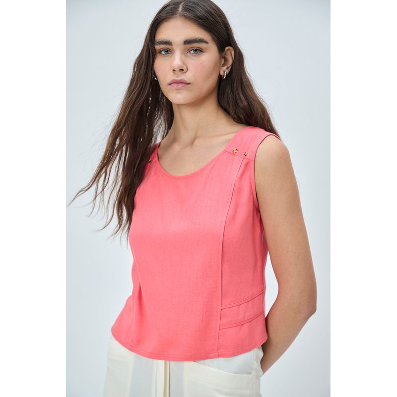 IO - Blusa Sin Mangas Coral Mujer Io