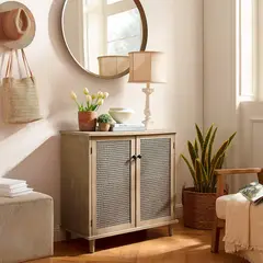 PANDALINO - Cómoda Lorenza: Rattan & Madera, Diseño Moderno