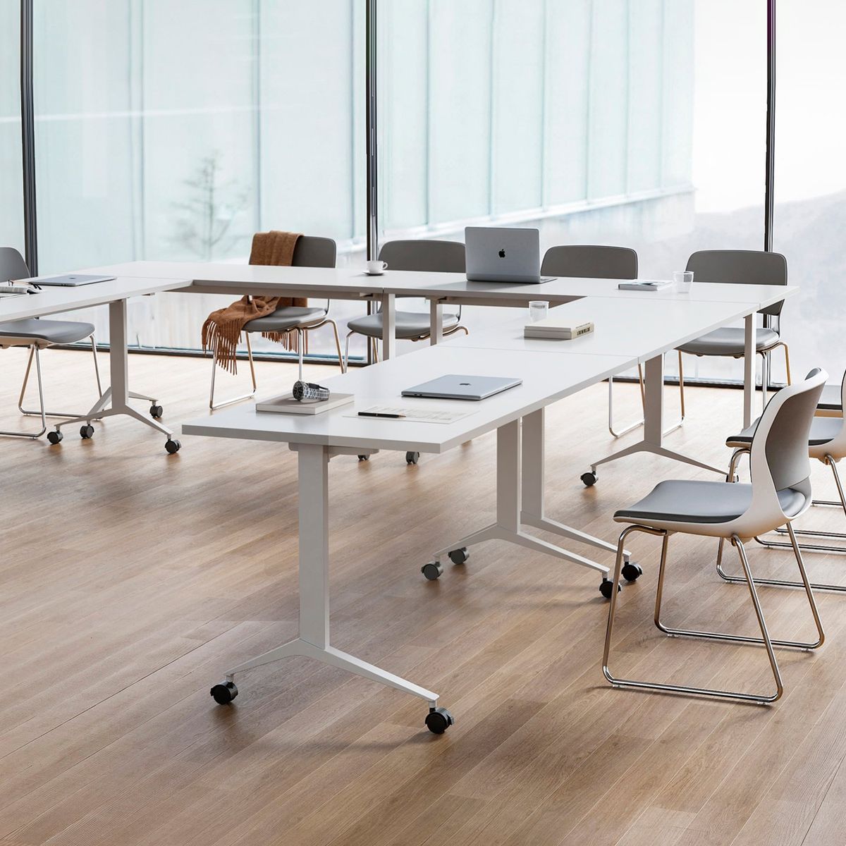 FORM OFFICE - Escritorio Space Plegable 150x70 Blanco/Blanco Form