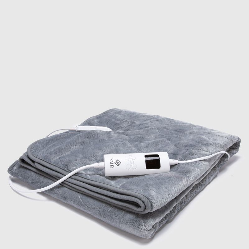 ZAHR - MANTA ELECTRICA FLEECE GRIS 152 X 127 CM