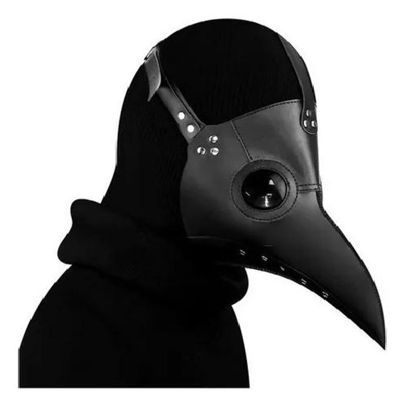 GENERICO - Accesorios de Halloween máscara doctor de peste color negro