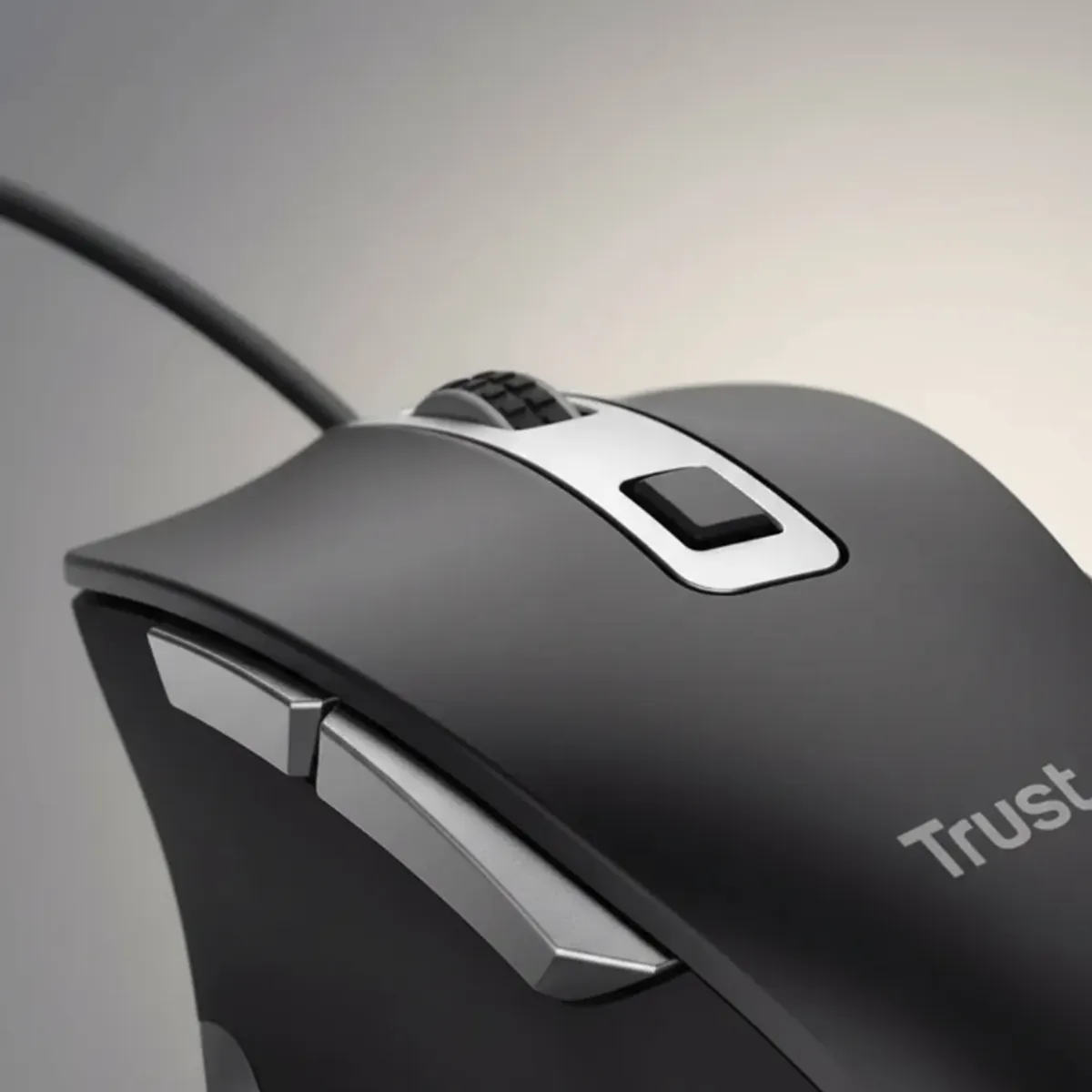 TRUST - Mouse Fyda Confort Negro con Cable