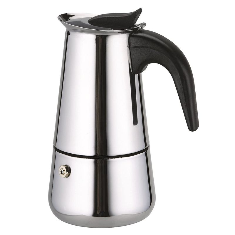 IMPORTCLICK - Cafetera Italiana Acero Inoxidable 6 Tazas 300 ML - Plateado