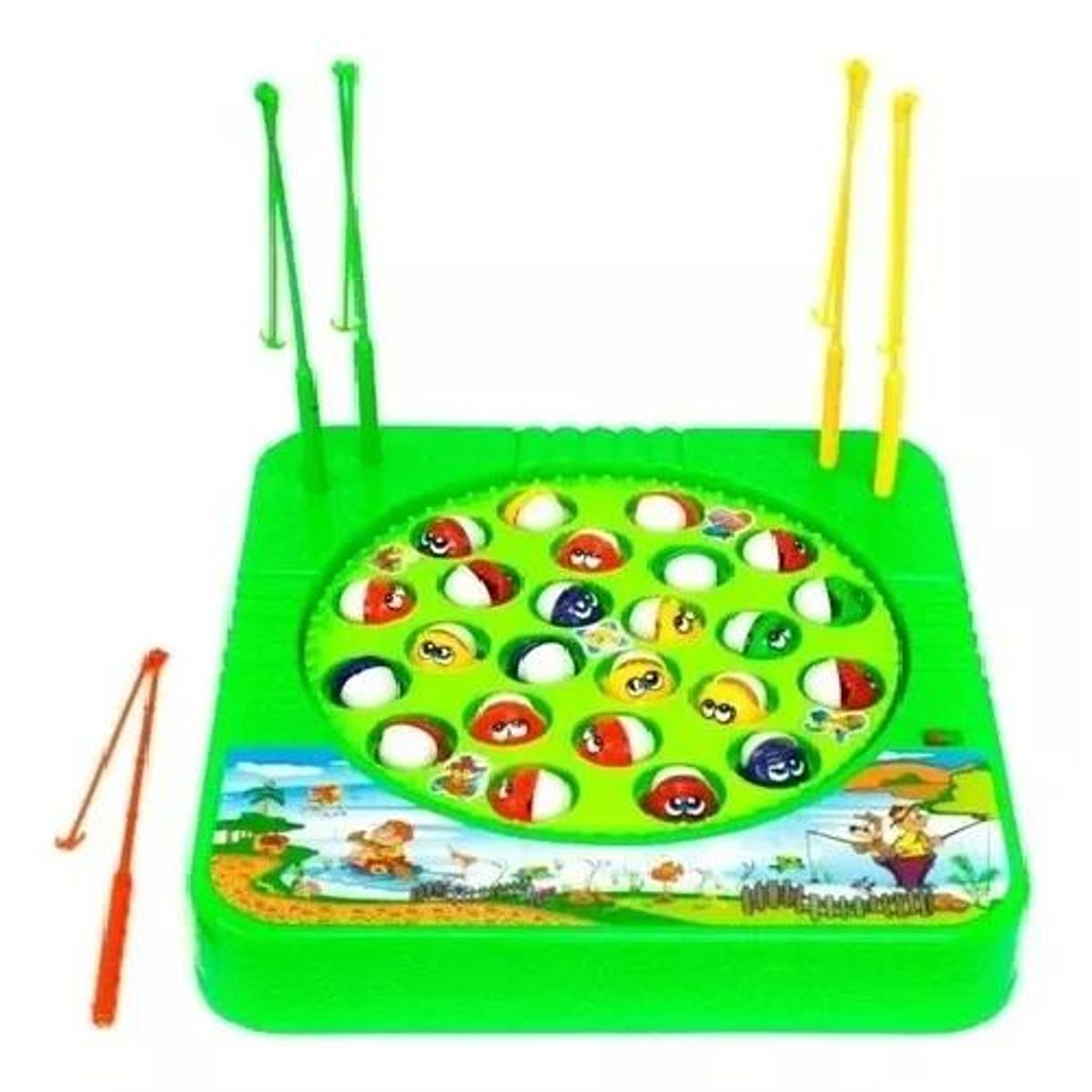 GENERICO - Juguete de pesca giratorio magnético electrónico verde