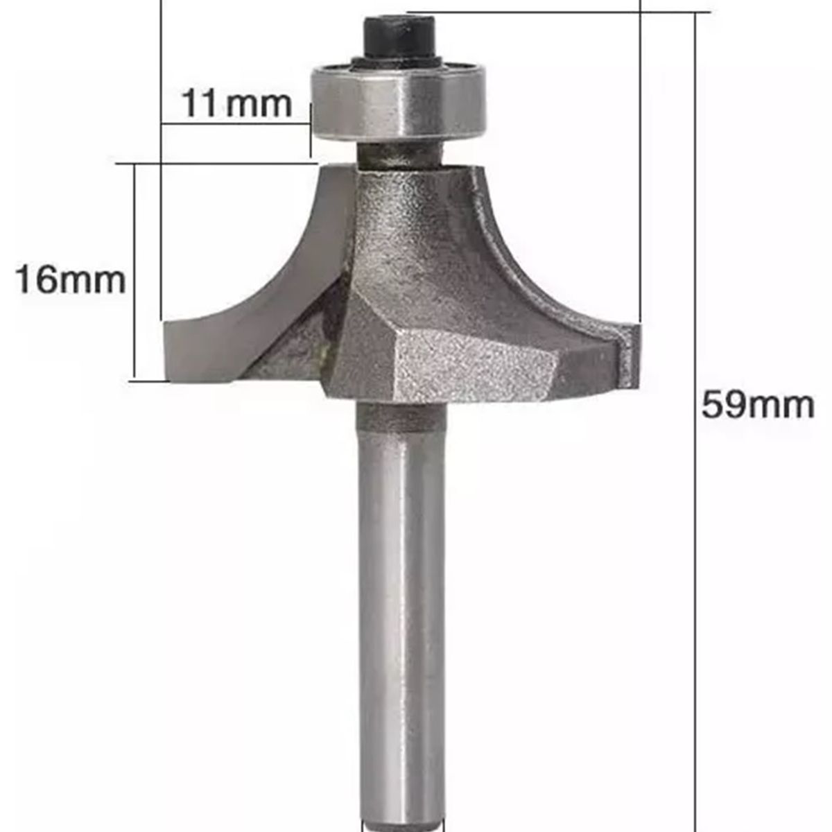 GENERICO - Fresa Madera Cuarto Rodon ¼ X 12 mm
