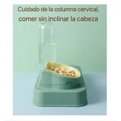 GENERICO - Bebedero Y Comedero Plato Doble Para Mascotas Perro Gato