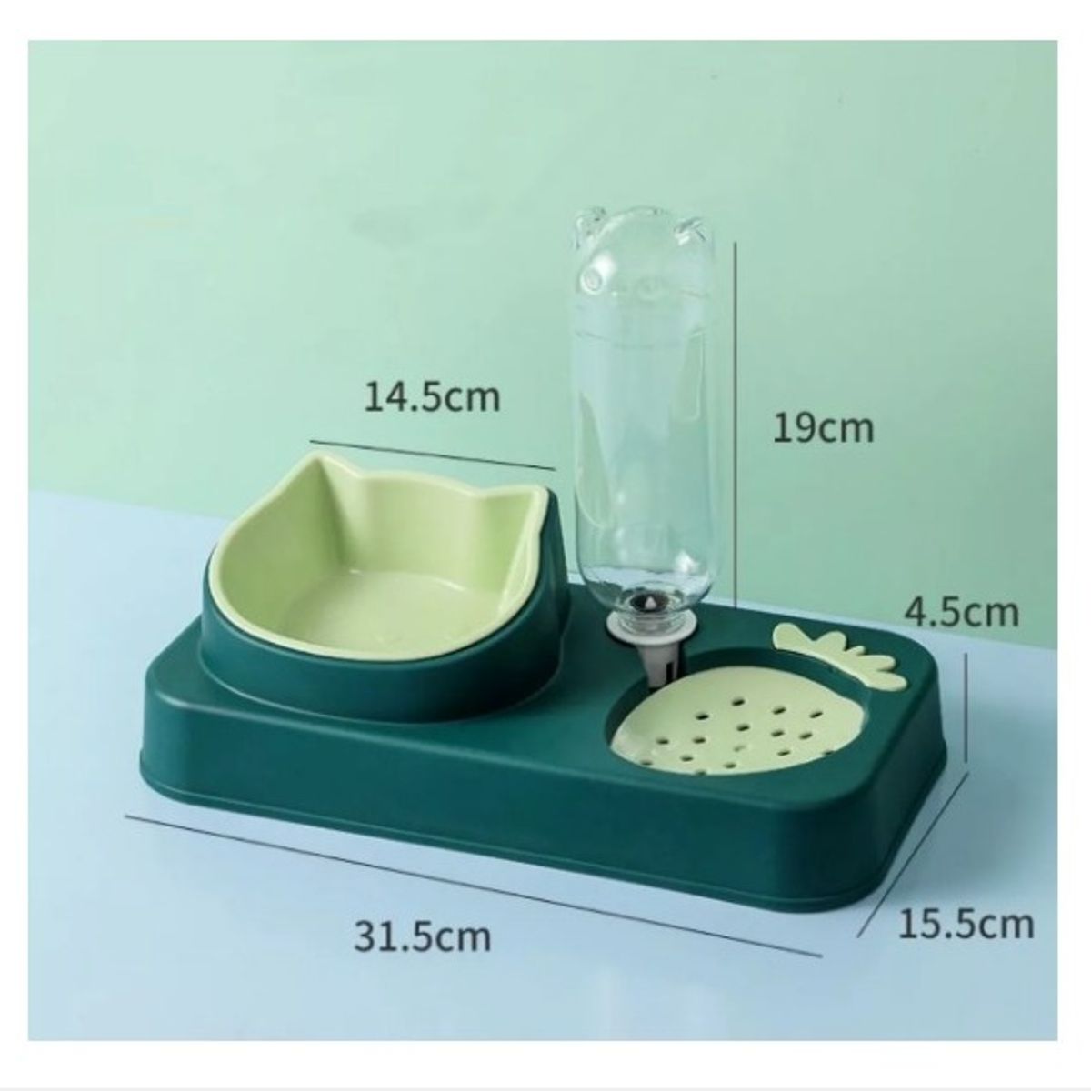 GENERICO - Bebedero Y Comedero Plato Doble Para Mascotas Perro Gato