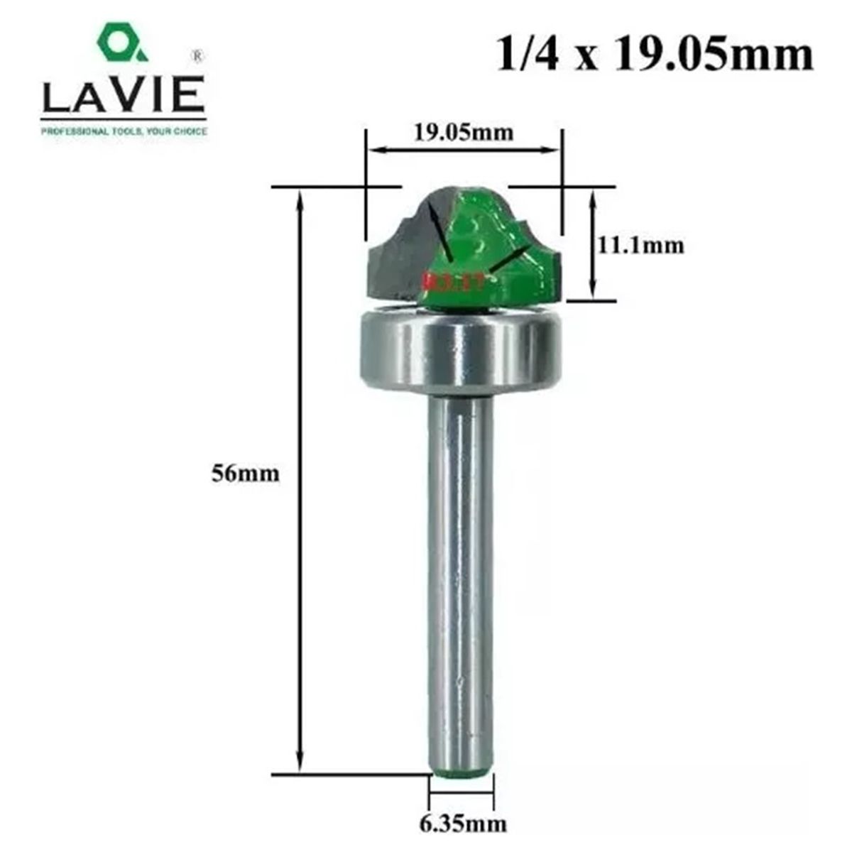 GENERICO - Fresa Madera Moldura Tablero Toma ¼ x 195 mm