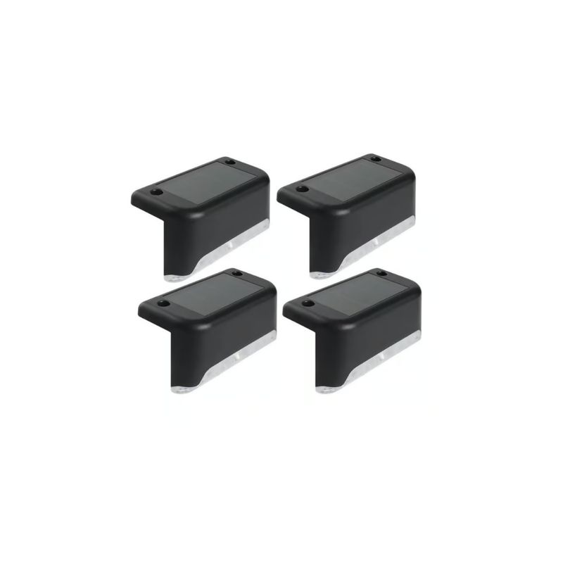 GENERICO - Pack 4 Lampara Led Aplique De Pared Solar Exterior Jardin