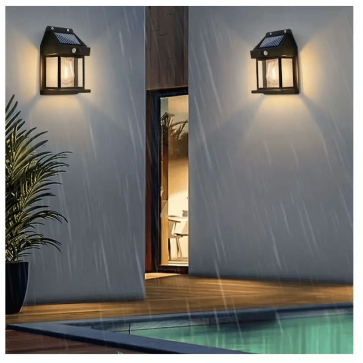 GENERICO - Aplique Pared Solar De Exterior Con Sensores De Movimiento