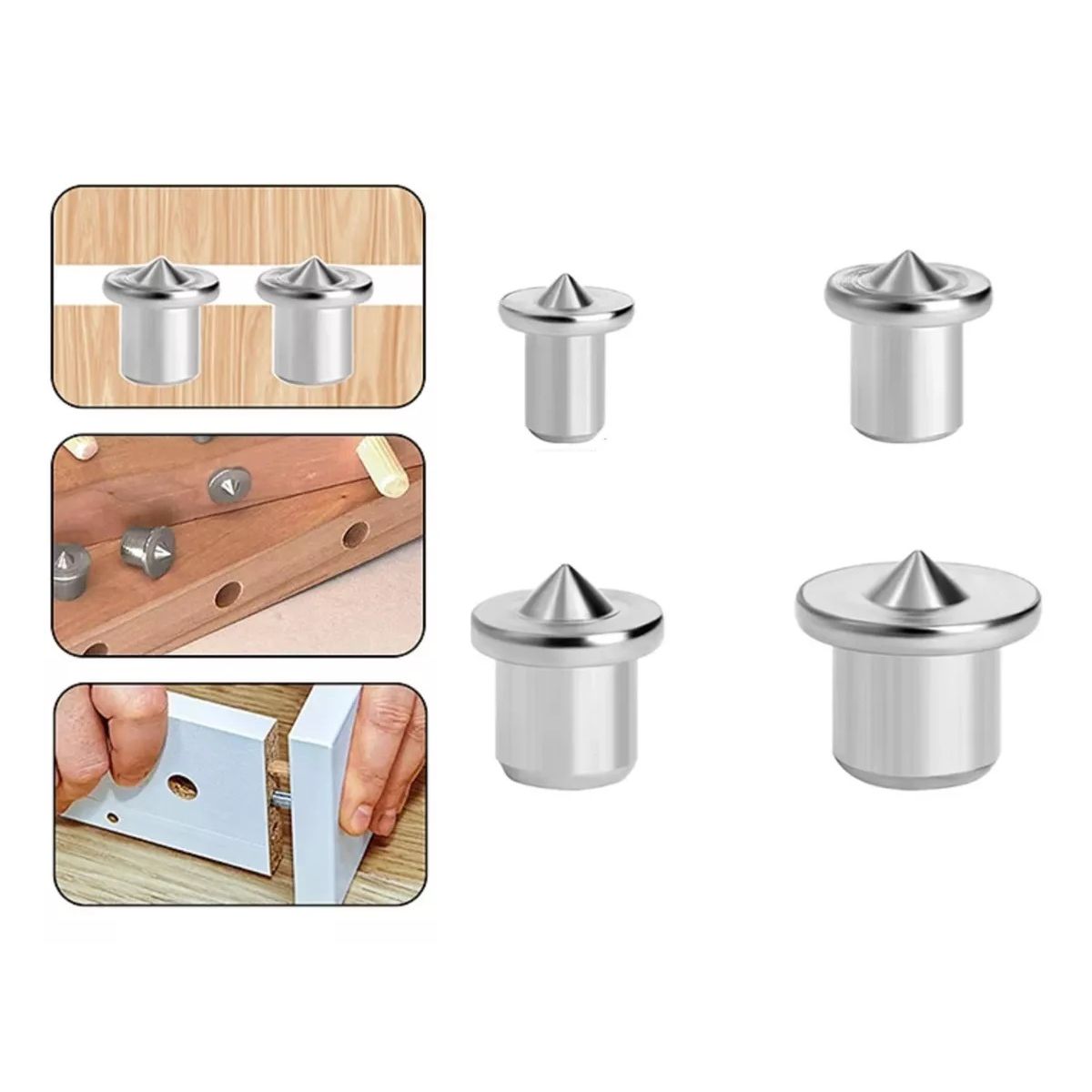 GENERICO - Marcador Guía Tarugos Madera 4pcs 6 8 10 Y 12mm