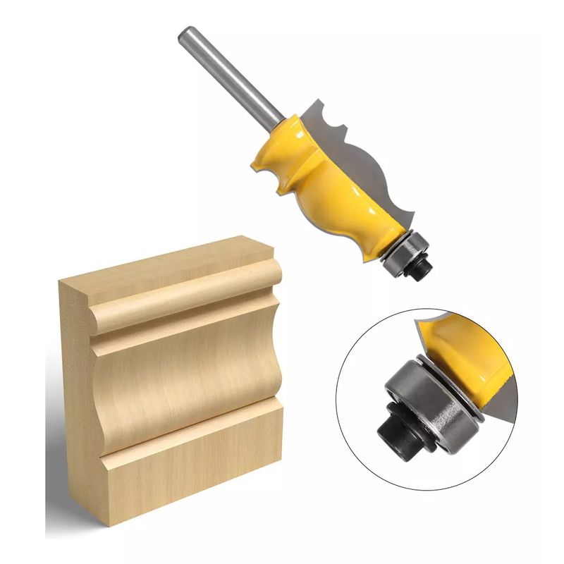 GENERICO - Fresa Madera Moldura Zócalo Marcos Vástago ¼  X 41.3 mm