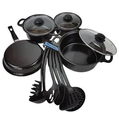 Juego De Ollas Cocina Antiadherente Set De 13 Piezas