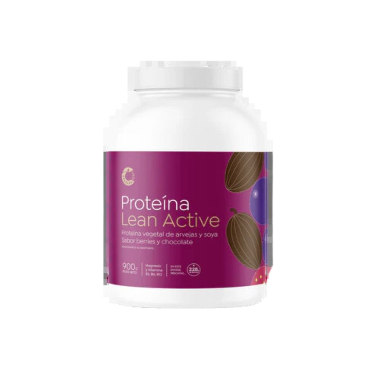 CASCARA FOODS - Cascara Foods Proteína Vegetal Lean Active 900g Berries y Chocolate
