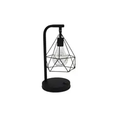 GENERICO - Lampara De Mesa Metal Diseño Diamante Decoración Hogar a Pilas