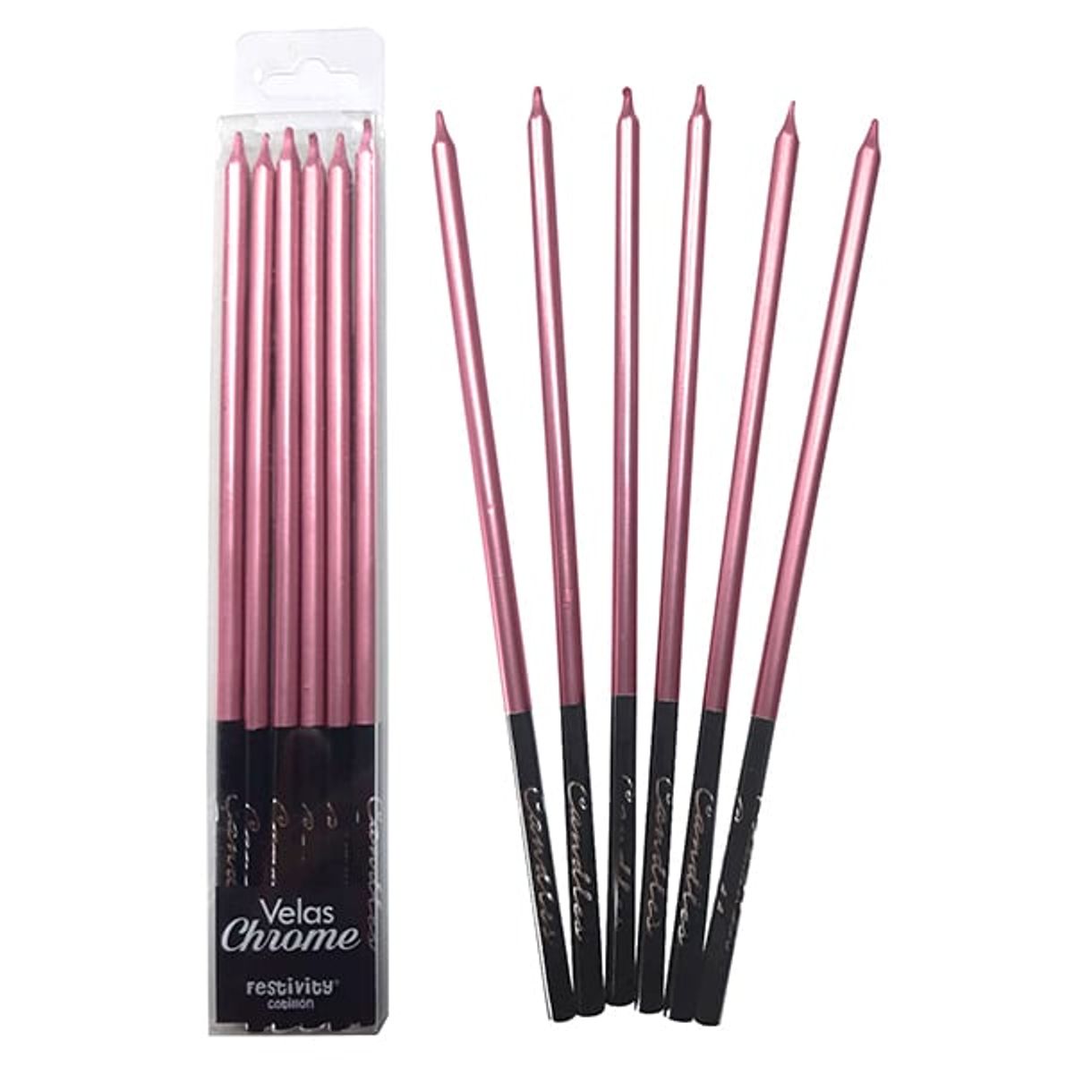 GENERICO - VELA CHROME FUCSIA X6 UNI