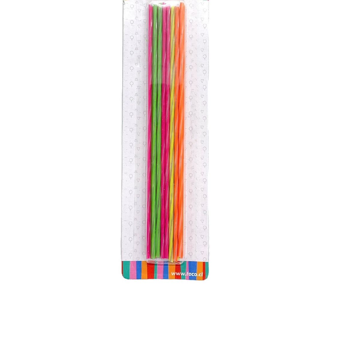 GENERICO - VELA DESTELLANTE NEON X16 PCS X1 UNI