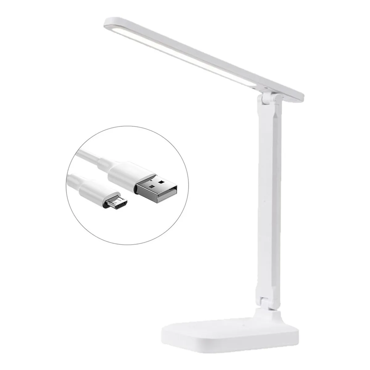 Lámpara De Escritorio Led Recargable Con 3 Colores De Luz, marca GENERICO - Foto Principal