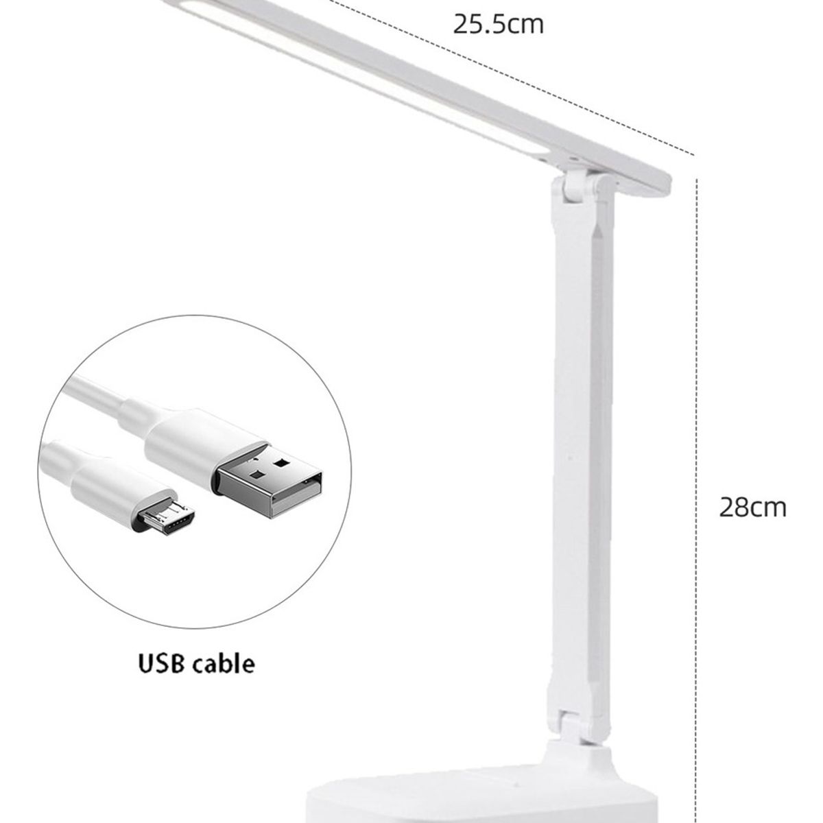 Lámpara De Escritorio Led Recargable Con 3 Colores De Luz, marca GENERICO - Foto 2