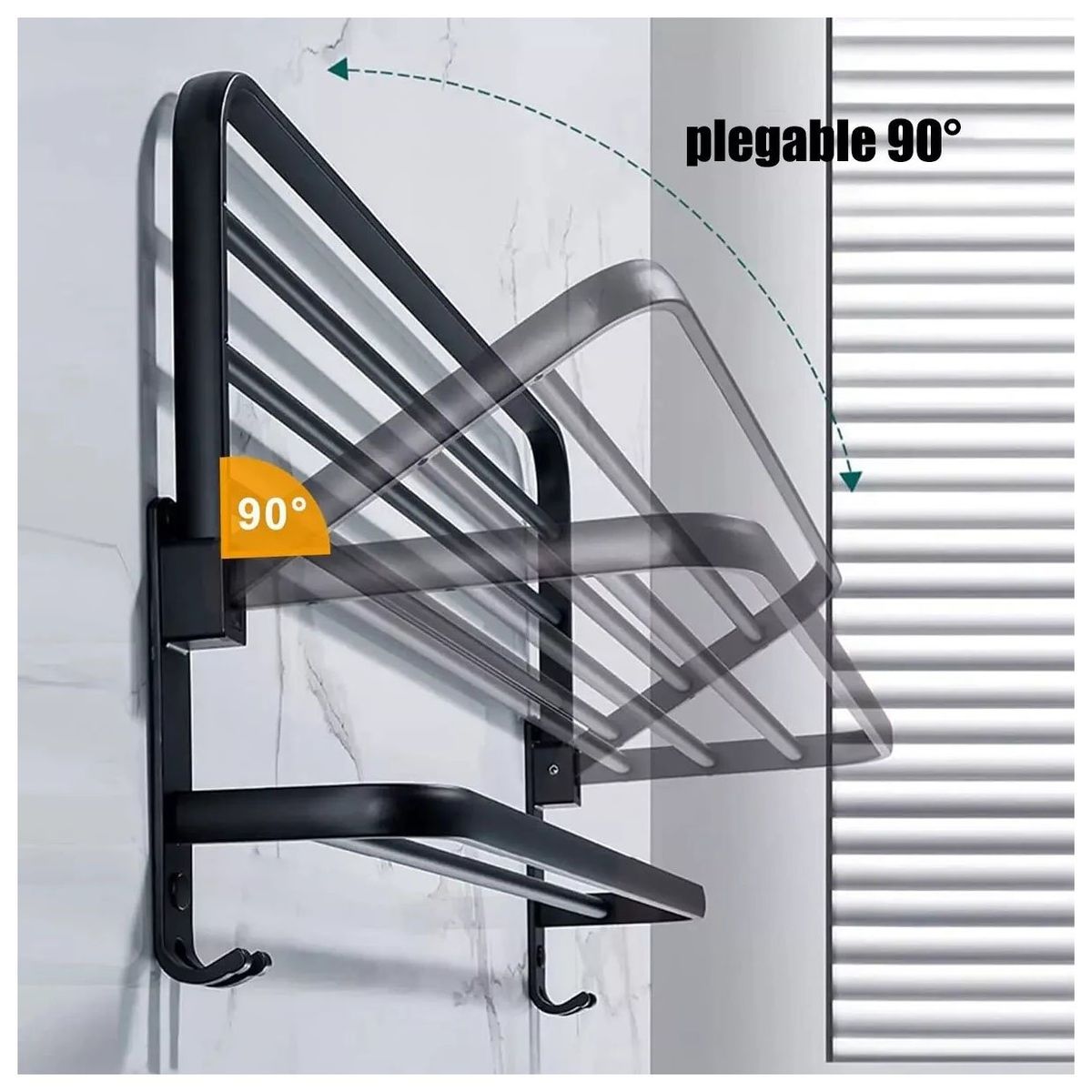 TNAKIEX - Toallero Soporte De Toallas Estante Para Baño De Pared 60cm