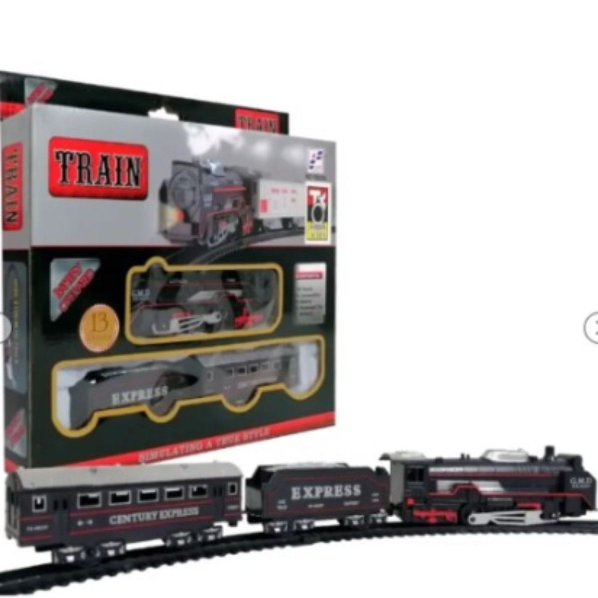 GENERICO - TREN NAVIDAD 3 PIEZAS NEGRO 1330906