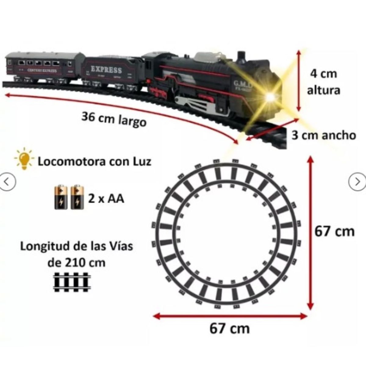 GENERICO - TREN NAVIDAD 3 PIEZAS NEGRO 1330906
