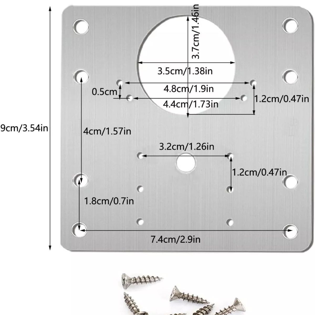 KUANGYE - 10 Pcs Placa De Reparacion Bisagra Mueble Tornillos Puerta