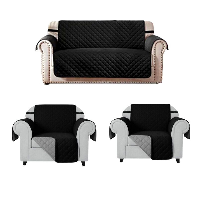 GENERICO - Pack de Cubre Sofa de 2-1-1 cuerpos con ligas Sujetadoras ANTI-DERRAME