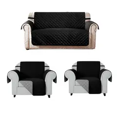 GENERICO - Pack de Cubre Sofa de 2-1-1 cuerpos con ligas Sujetadoras ANTI-DERRAME