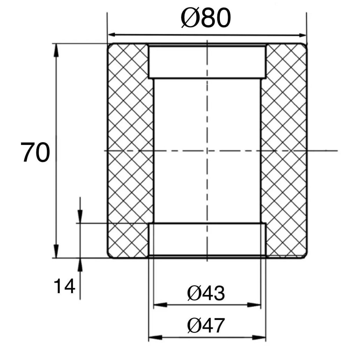 KUANGYE - Ruedas Transpaleta Patin Hidraulico De Nylon 78x70mm