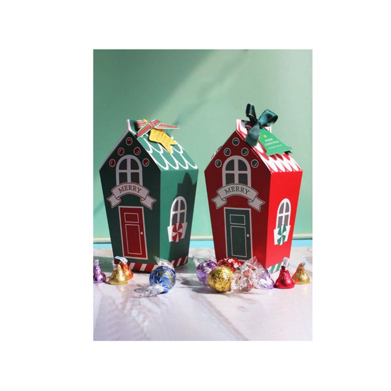 GENERICO - Cajas de regalo de papel para galletas y dulces en Navidad