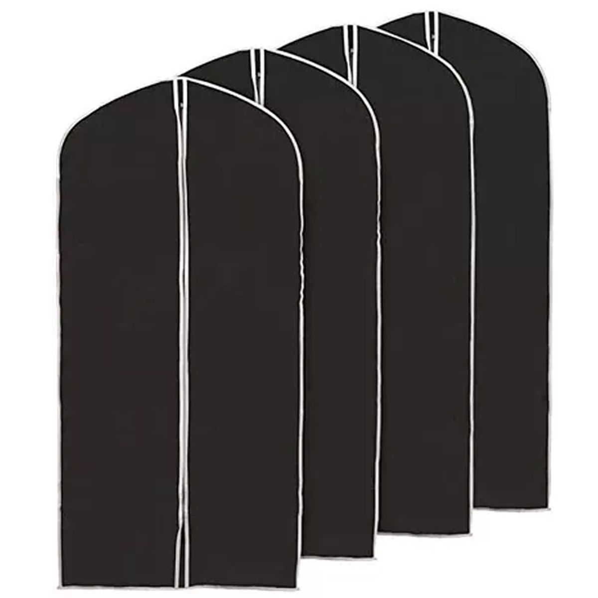 GENERICO - 4 Fundas Protectora Cubre Trajes Vestidos Organizador negro
