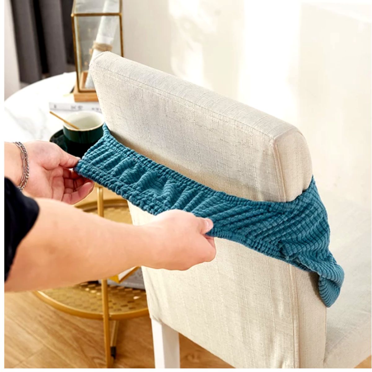 GENERICO - Pack de 2 fundas Protectoras Cubre Asientos para sillas de comedor