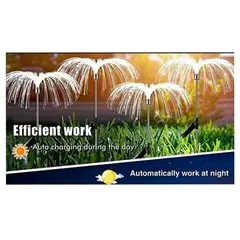 GENERICO - Estaca Solar Luz Led Jardín Decoración Medusa pack x 2
