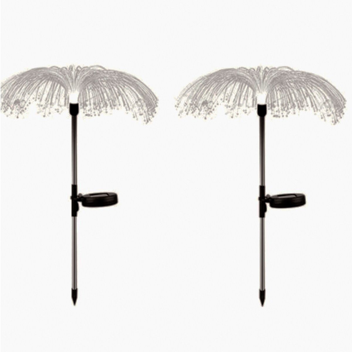 GENERICO - Estaca Solar Luz Led Jardín Decoración Medusa pack x 2