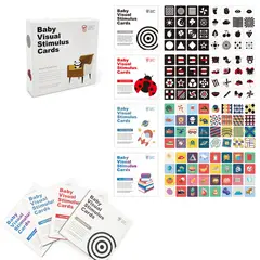 KUANGYE - Set Tarjetas De Estimulación Visual Para Bebés 0-36 Meses