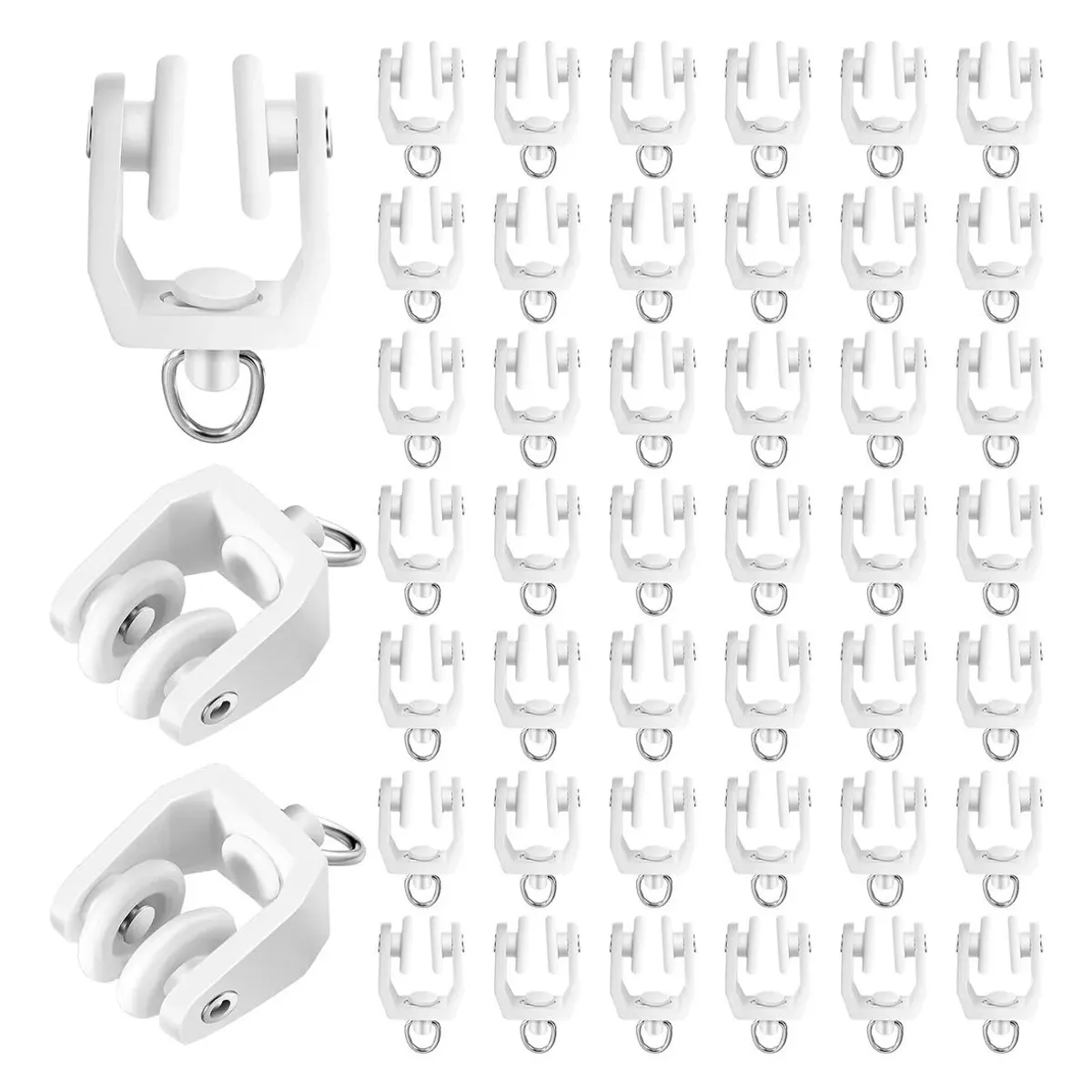 KUANGYE - Deslizadores Para Cortina De Riel 50 Unidades Rueda