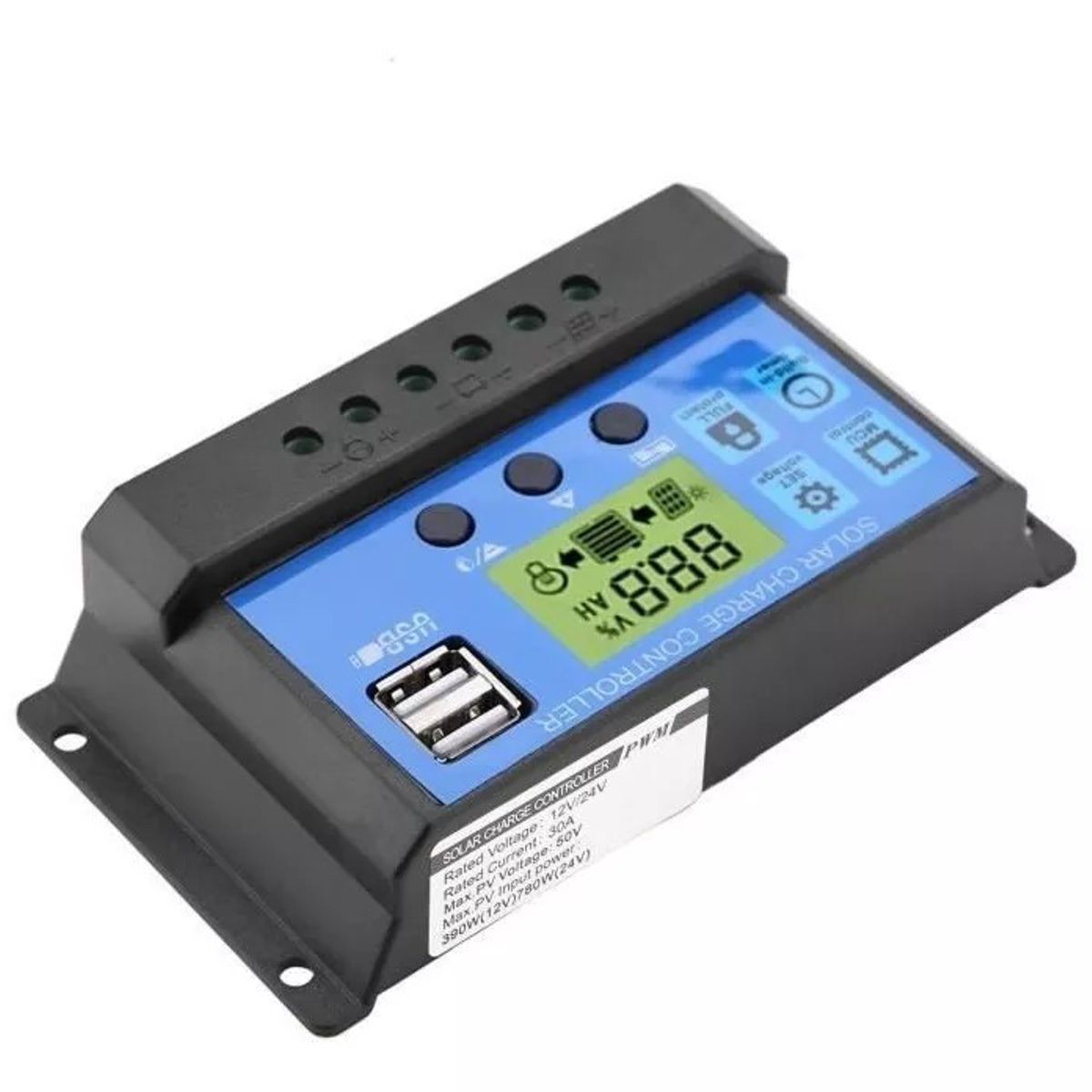 KUANGYE - Regulador Carga Solar Panel Digital 12v 24v 30a