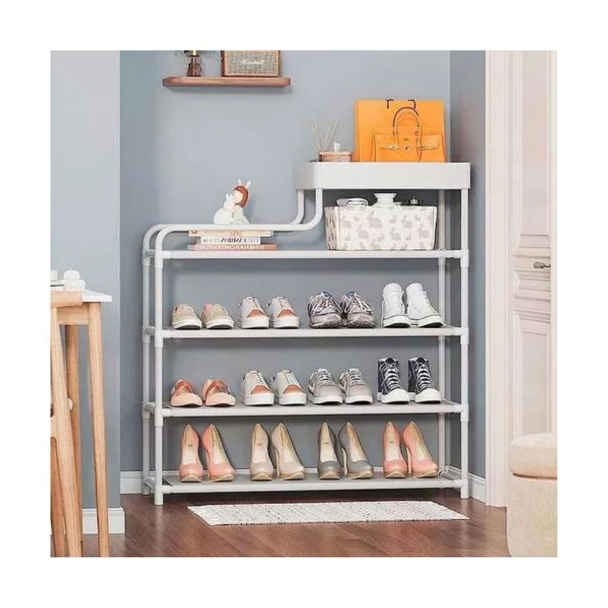 GENERICO - Organizadores Zapatos Mueble Ropa Zapatero Armable 5 Niveles Blanco