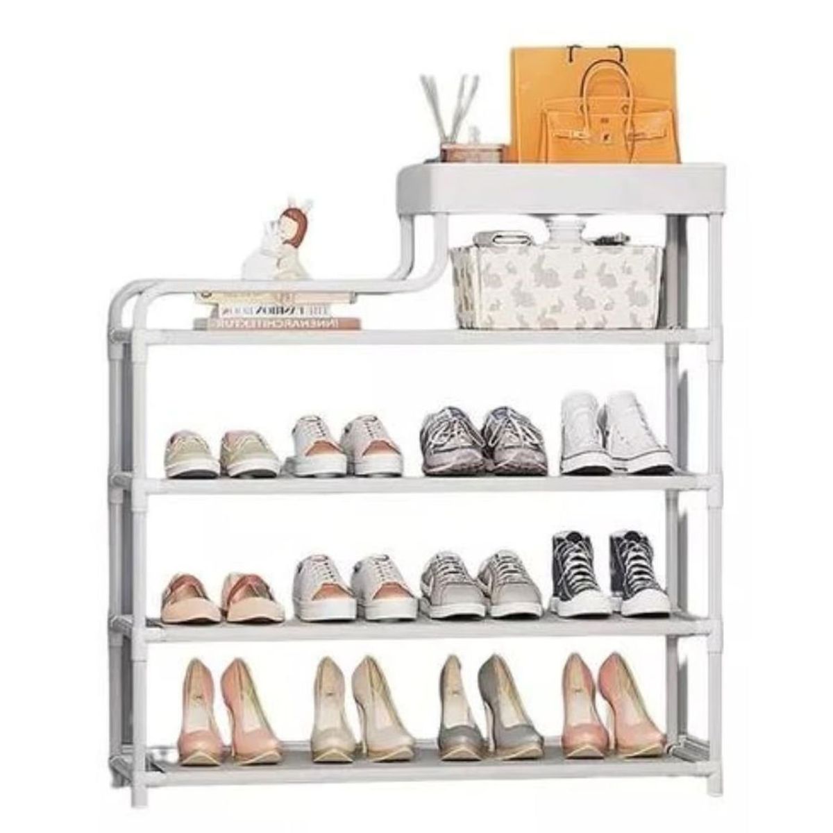 GENERICO - Organizadores Zapatos Mueble Ropa Zapatero Armable 5 Niveles Blanco
