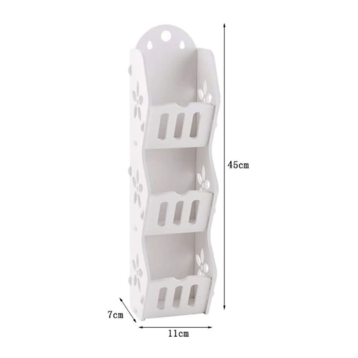 GENERICO - Estante Flotante 3 Niveles Pared Baño Dormitorio Cocina 45cm