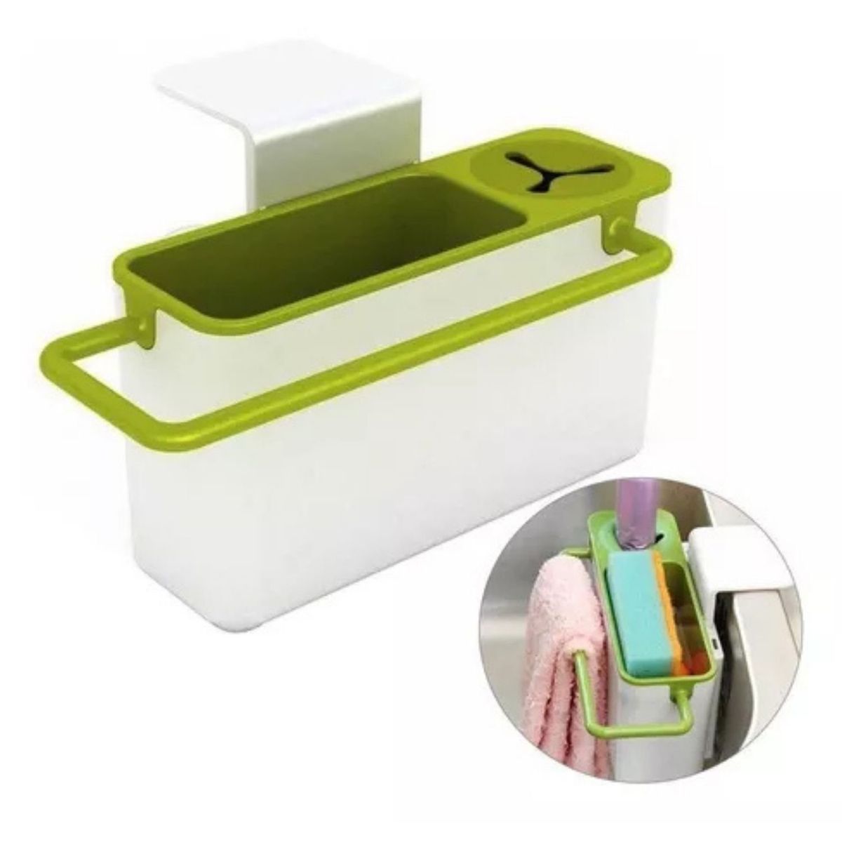 GENERICO - Organizador De Baño Cocina 3 En 1 Porta Esponja