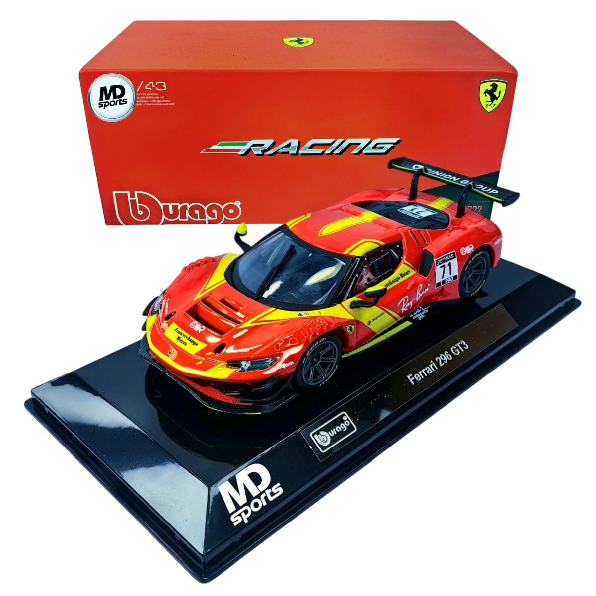 BBURAGO - Auto Deportivo Wec Scuderia Ferrari 296 Gt3 Escala 1:43