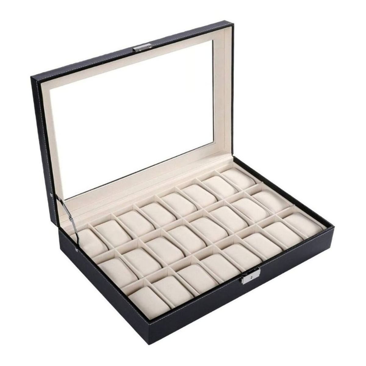 GENERICO - Organizador Estuche Caja para 24 Reloj Exhibidor de Elegantes joyas