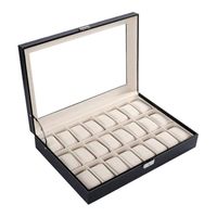 Organizador Estuche Caja para 24 Reloj Exhibidor de Elegantes joyas