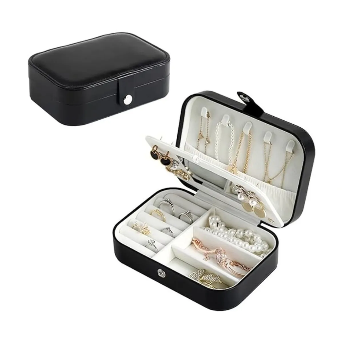 GENERICO - Joyero Portátil Estuche De Viaje Almacenamiento Organizador