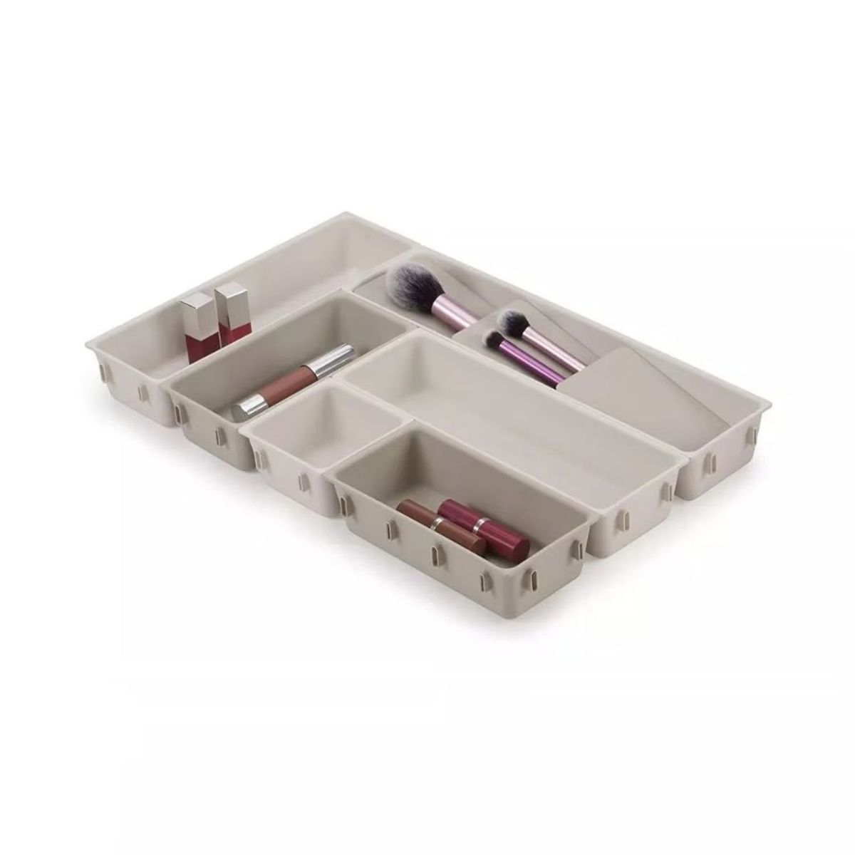 GENERICO - Caja Organizador Maquillaje 7 Divisores Cajon Accesorio
