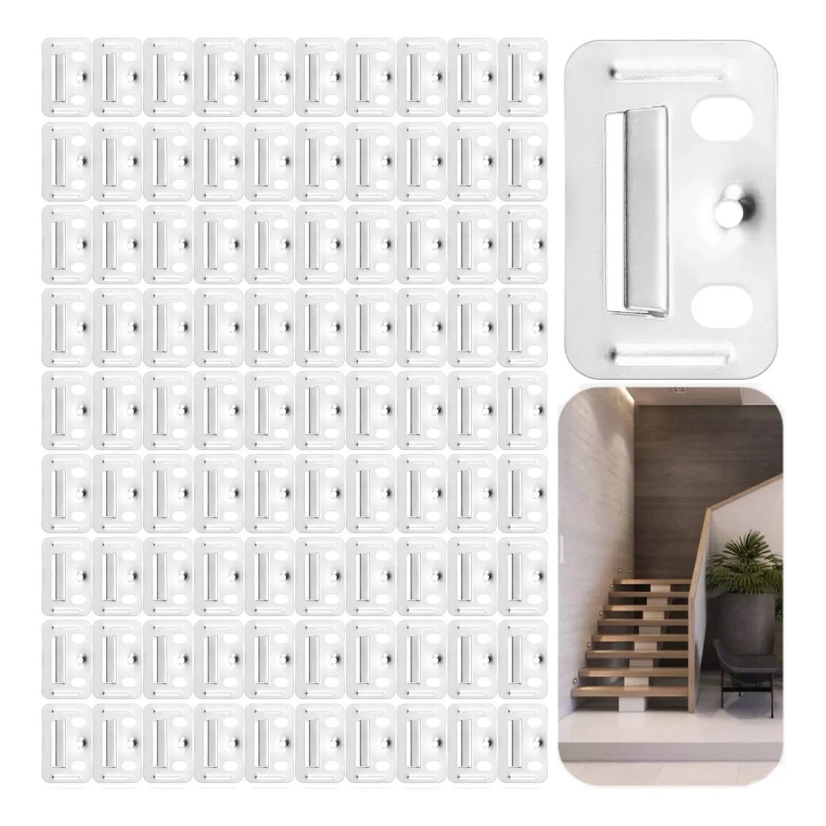 KUANGYE - Pack De 100 Unidades De Clips Montaje Panel Pvc