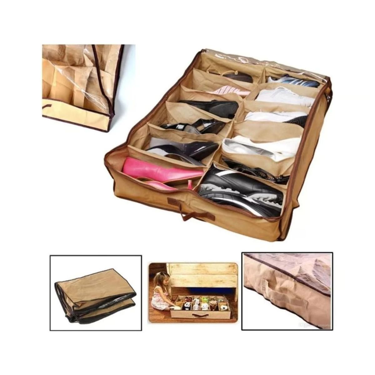 GENERICO - Zapatero Organizador De Zapatos Multiuso 12 Compartimientos